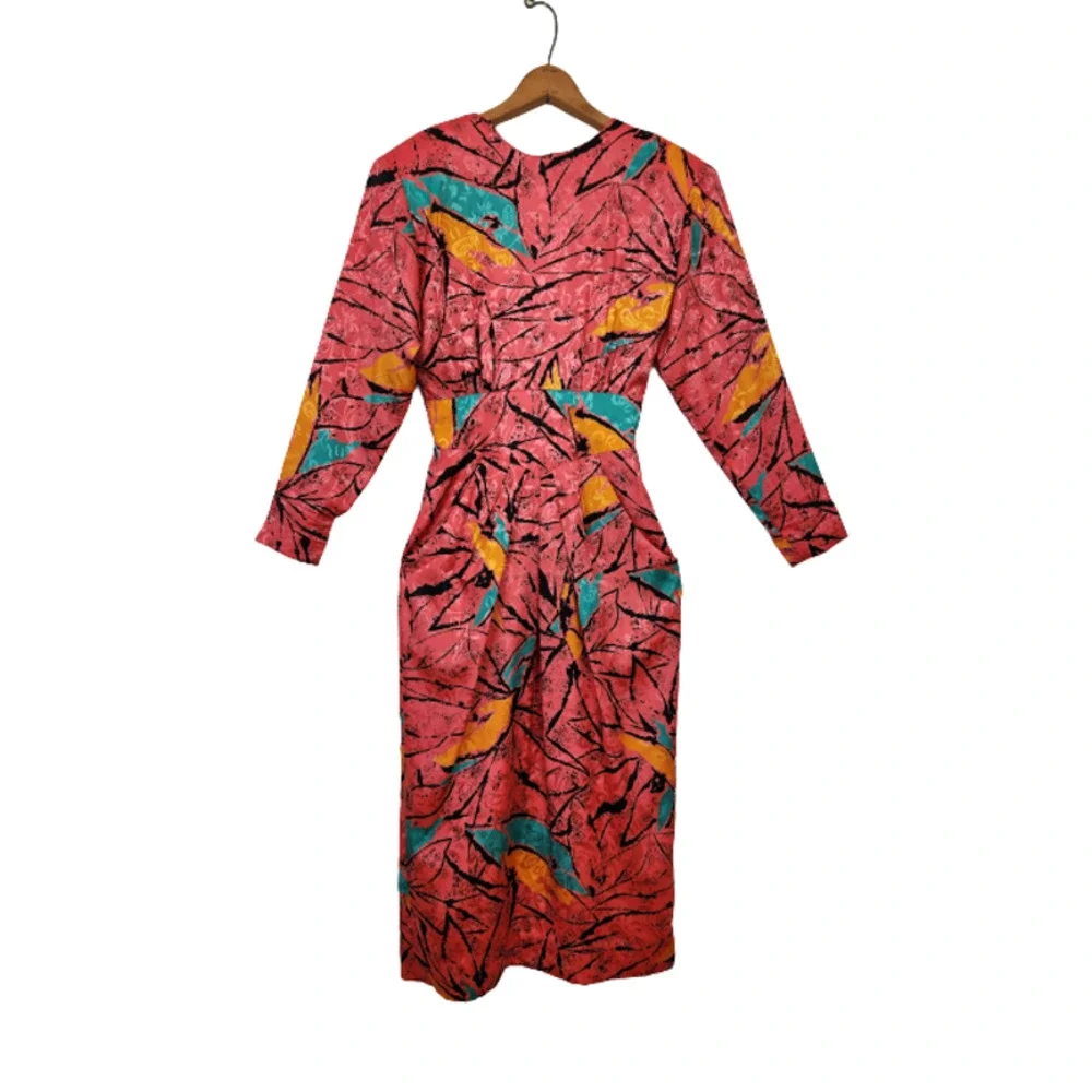 Vibrant 80s Party Dress - Picture 1 of 9